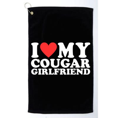 I Heart My Cougar Girlfriend Golf Towel