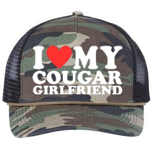 I Heart My Cougar Girlfriend Retro Rope Trucker Hat Cap