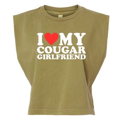 I Heart My Cougar Girlfriend Garment-Dyed Women's Muscle Tee