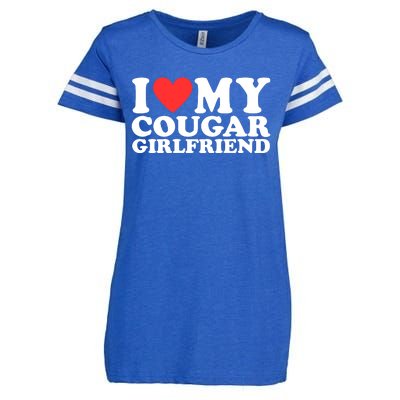 I Heart My Cougar Girlfriend Enza Ladies Jersey Football T-Shirt