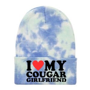 I Heart My Cougar Girlfriend Tie Dye 12in Knit Beanie