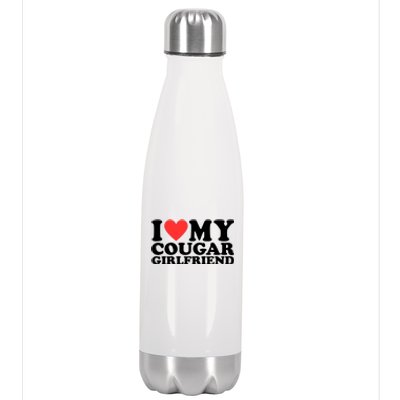 I Heart My Cougar Girlfriend Stainless Steel Insulated Water Bottle