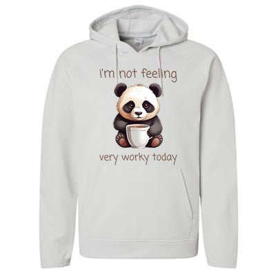 I Hate Mornings Panda Performance Fleece Hoodie