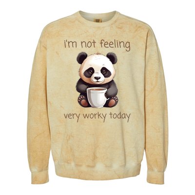 I Hate Mornings Panda Colorblast Crewneck Sweatshirt