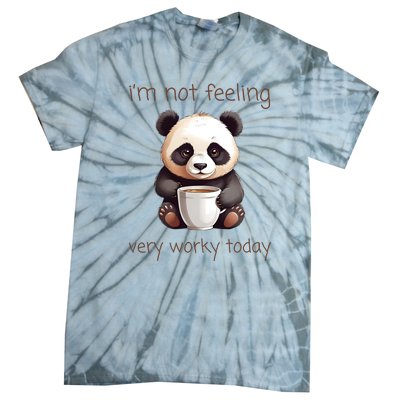 I Hate Mornings Panda Tie-Dye T-Shirt