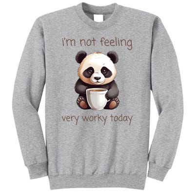 I Hate Mornings Panda Tall Sweatshirt