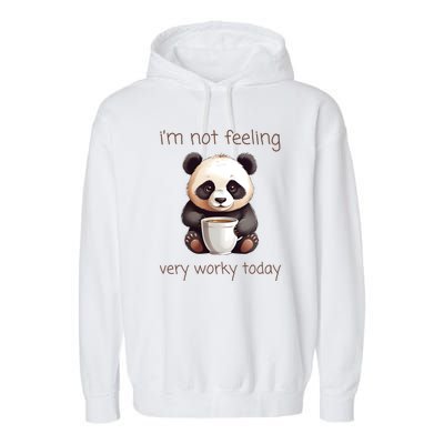 I Hate Mornings Panda Garment-Dyed Fleece Hoodie