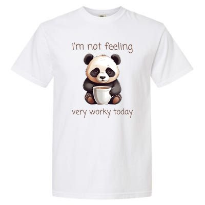 I Hate Mornings Panda Garment-Dyed Heavyweight T-Shirt