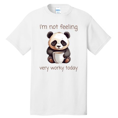 I Hate Mornings Panda Tall T-Shirt