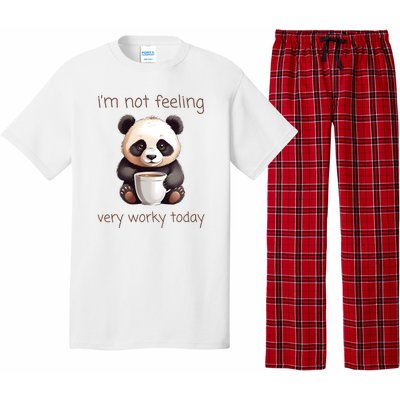 I Hate Mornings Panda Pajama Set