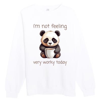 I Hate Mornings Panda Premium Crewneck Sweatshirt