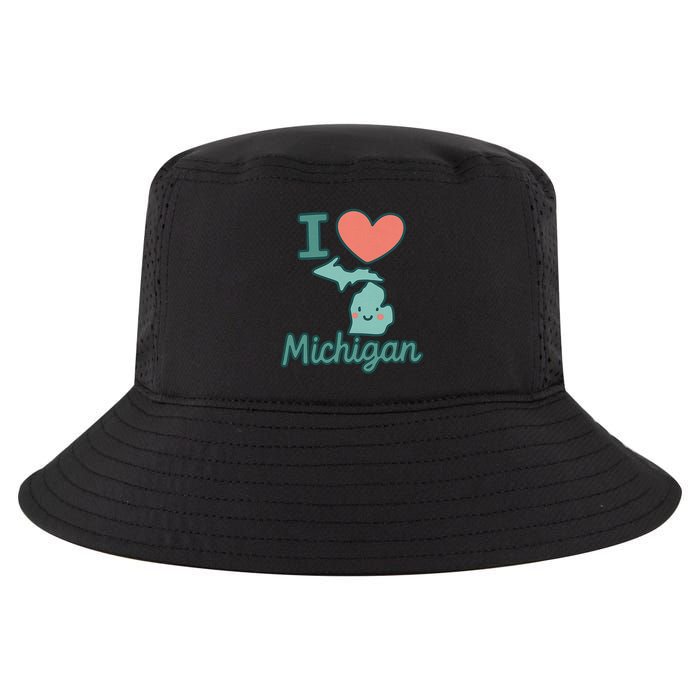 I Heart Michigan Cool Comfort Performance Bucket Hat