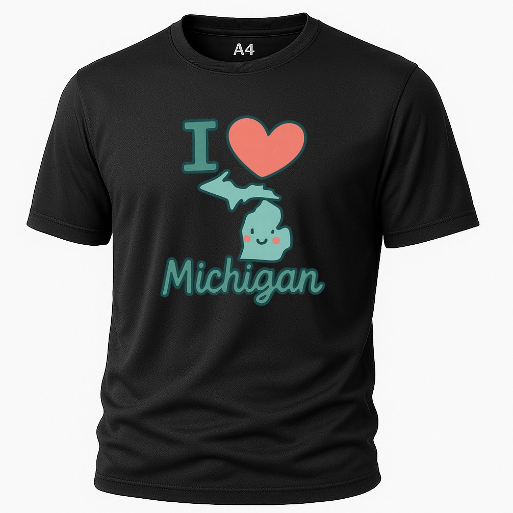 I Heart Michigan Performance Shirt