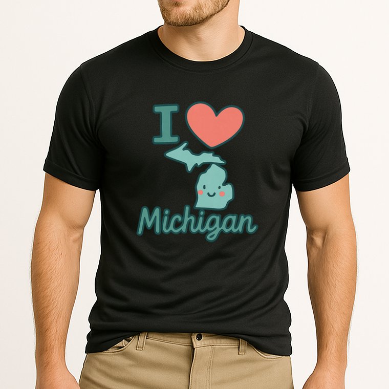 I Heart Michigan Performance Shirt