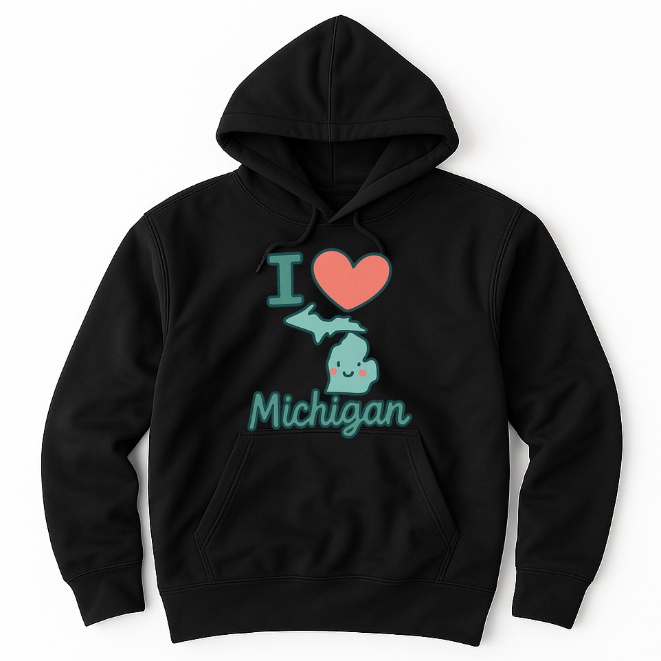 I Heart Michigan Hoodie