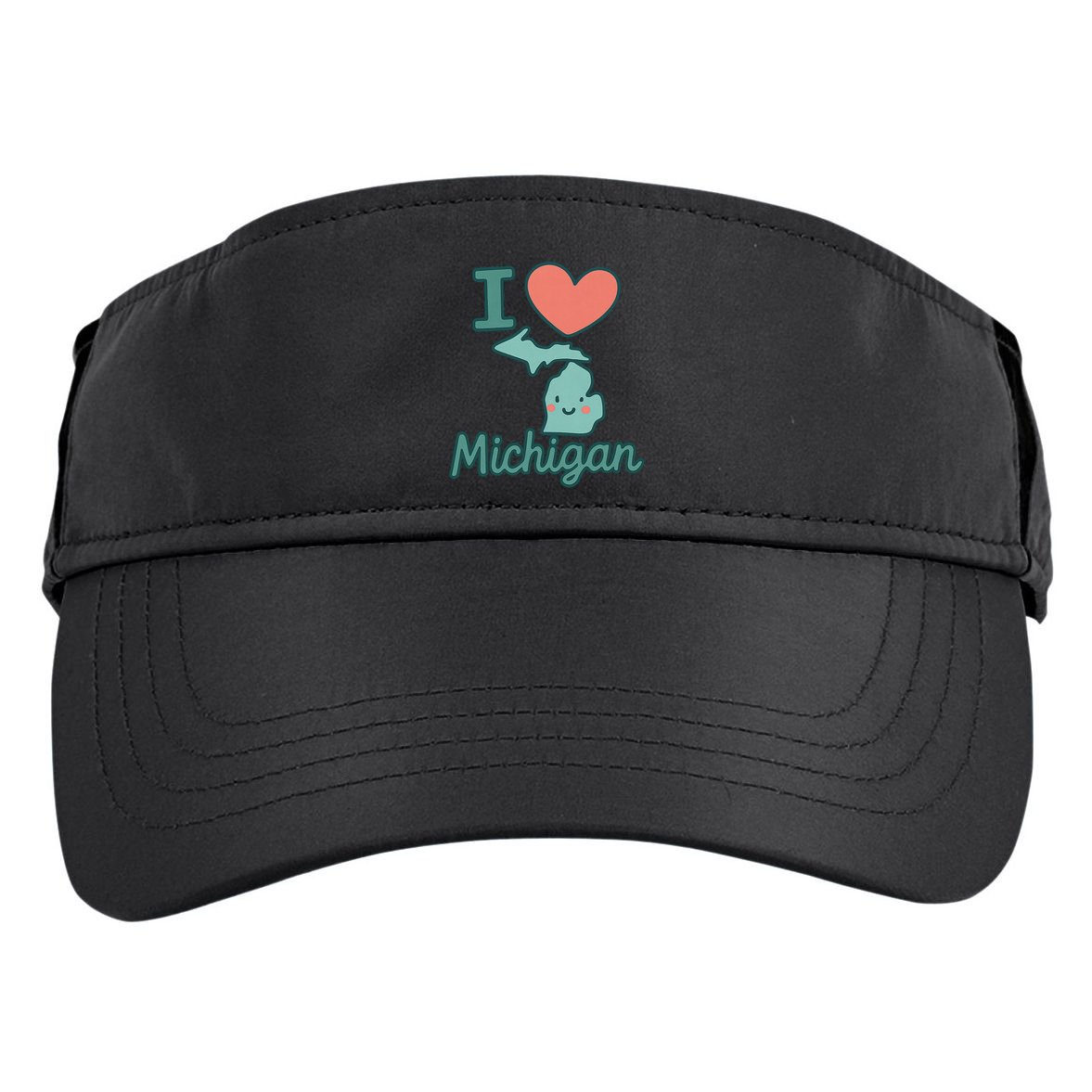 I Heart Michigan Adult Drive Performance Visor