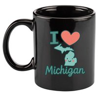 I Heart Michigan 11oz C Handle Ceramic Mug