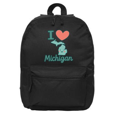 I Heart Michigan 16 in Basic Backpack