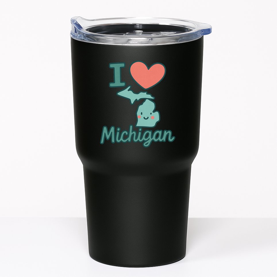 I Heart Michigan Tumbler