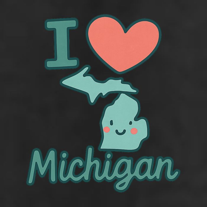 I Heart Michigan 25L Jumbo Tote