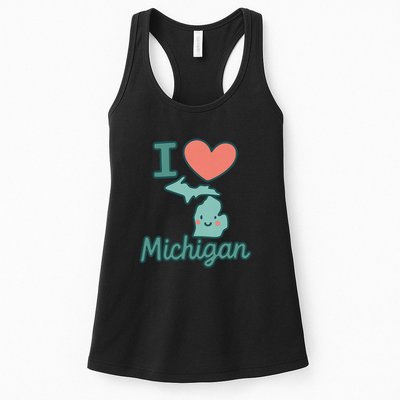 I Heart Michigan Womens Tank Top