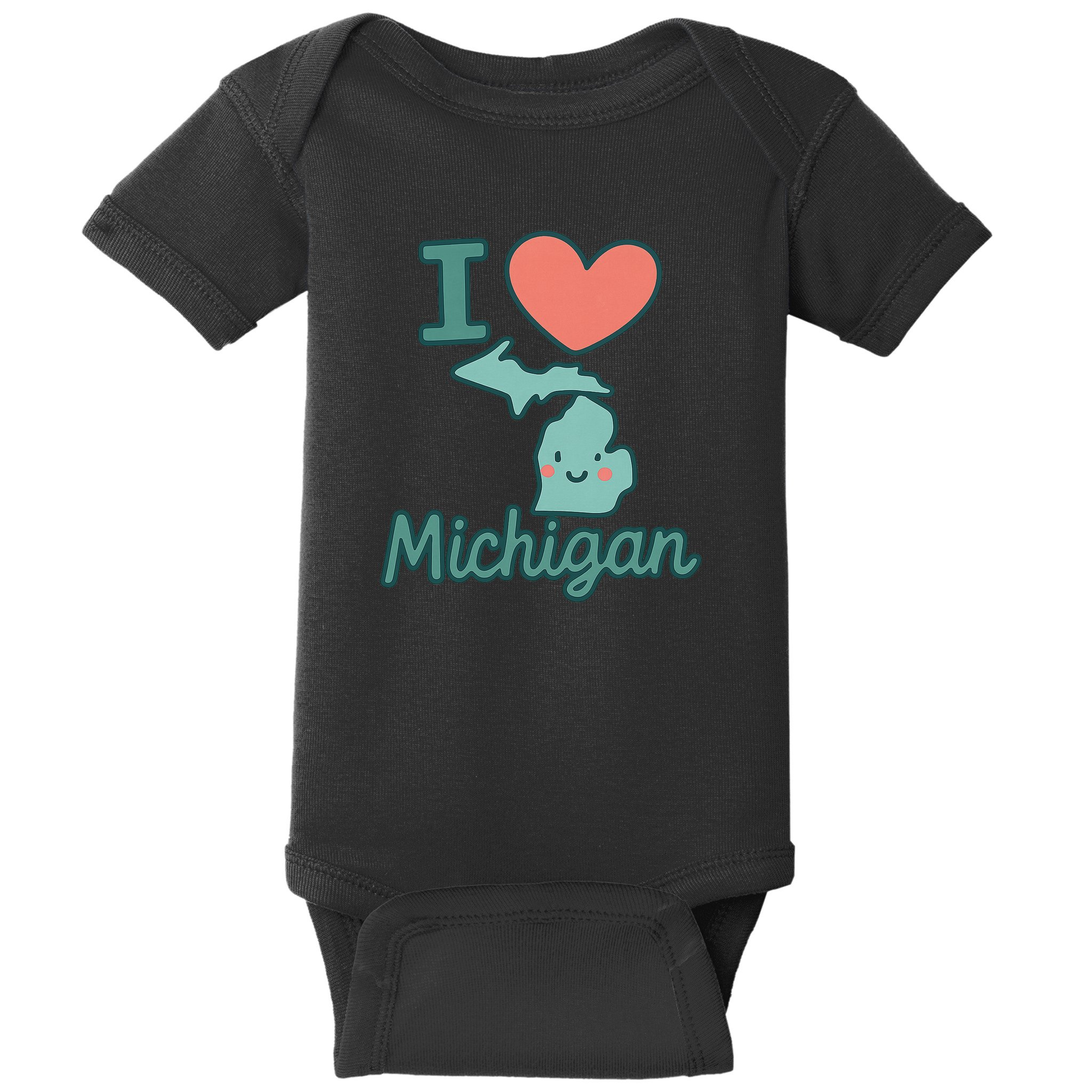 I Heart Michigan Baby Bodysuit