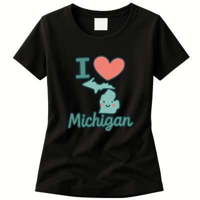 I Heart Michigan Womens T-Shirt