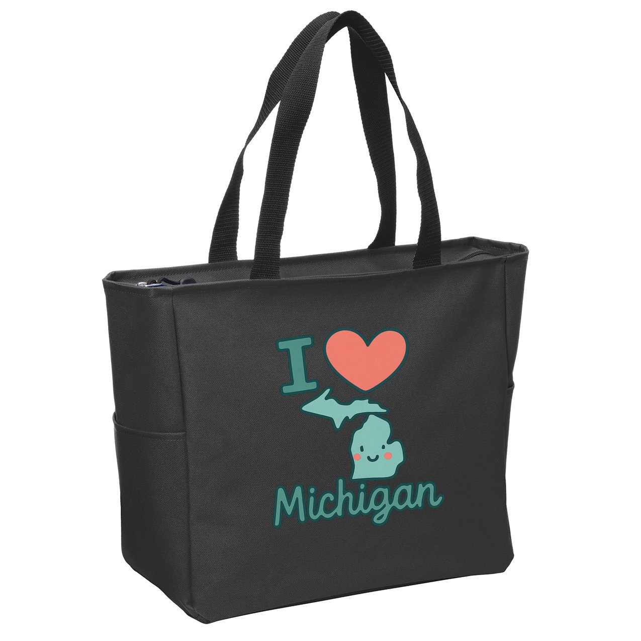I Heart Michigan Zip Tote Bag