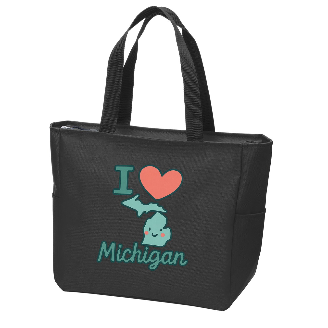 I Heart Michigan Zip Tote Bag