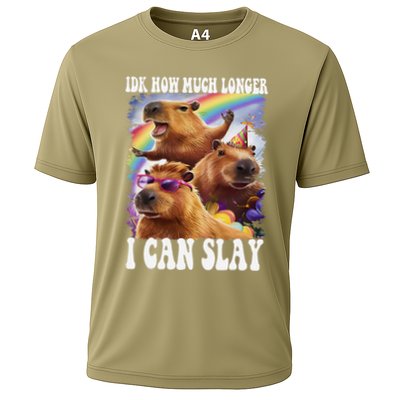 Idk How Much Longer I Can Slay Capybara Funny Meme Cooling Performance Crew T-Shirt