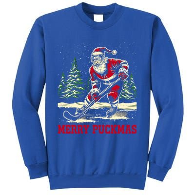 Ice Hockey Merry Puckmas Icehockey Player Christmas Ugly Gift Sweatshirt