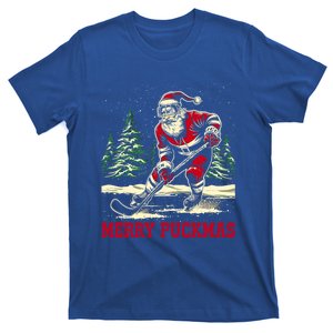 Ice Hockey Merry Puckmas Icehockey Player Christmas Ugly Gift T-Shirt