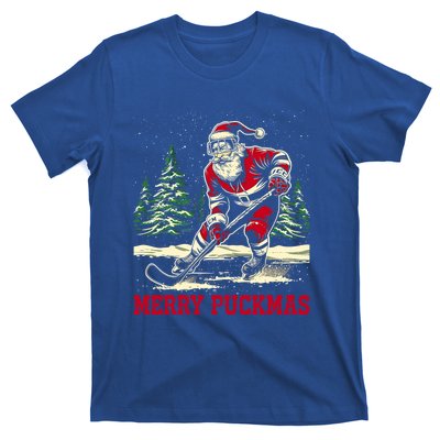 Ice Hockey Merry Puckmas Icehockey Player Christmas Ugly Gift T-Shirt