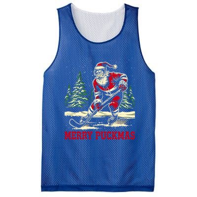 Ice Hockey Merry Puckmas Icehockey Player Christmas Ugly Gift Mesh Reversible Basketball Jersey Tank