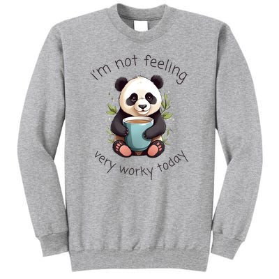 I Hate Mornings Panda Tall Sweatshirt