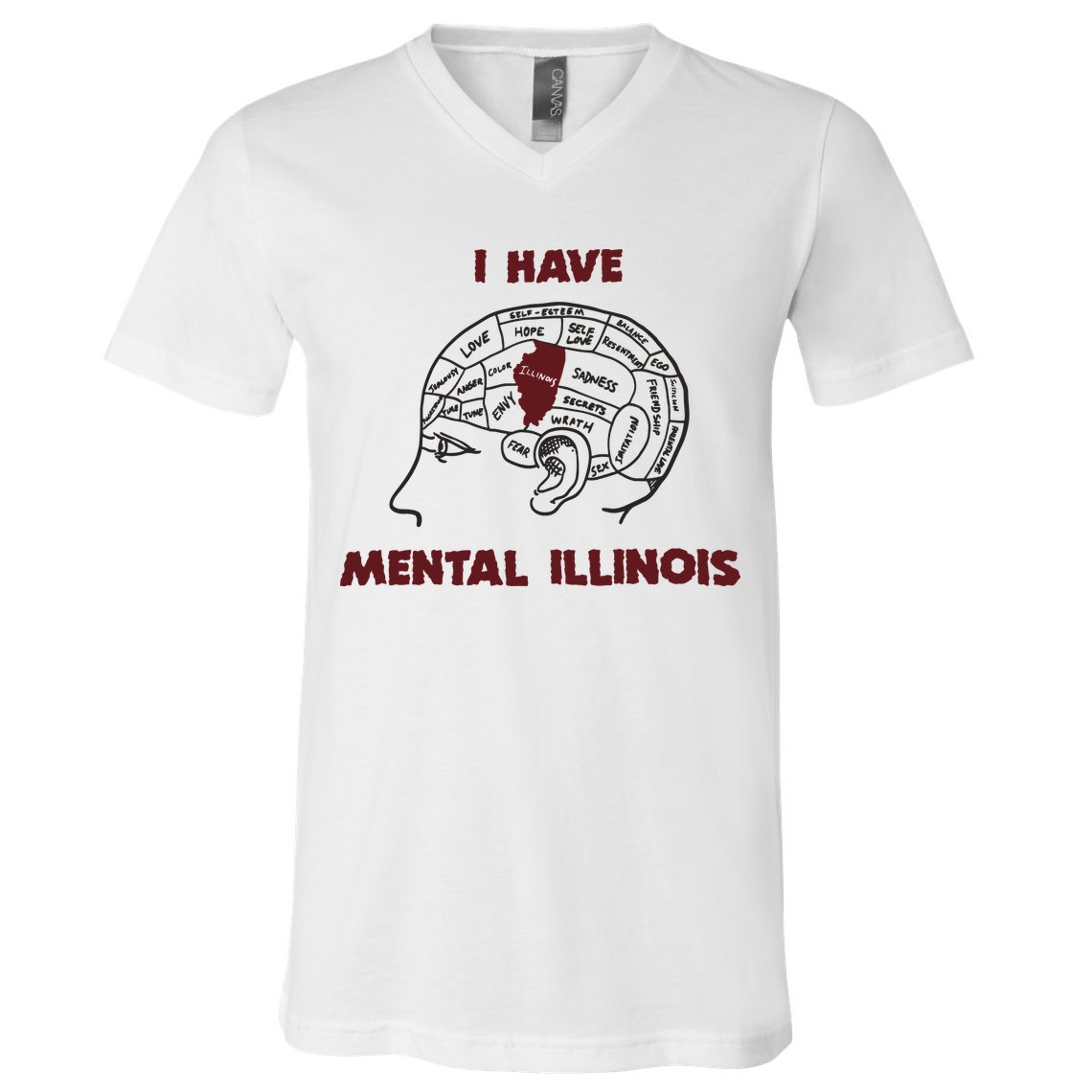 I Have Mental Illinois Mental Illness Mental Health V-Neck T-Shirt
