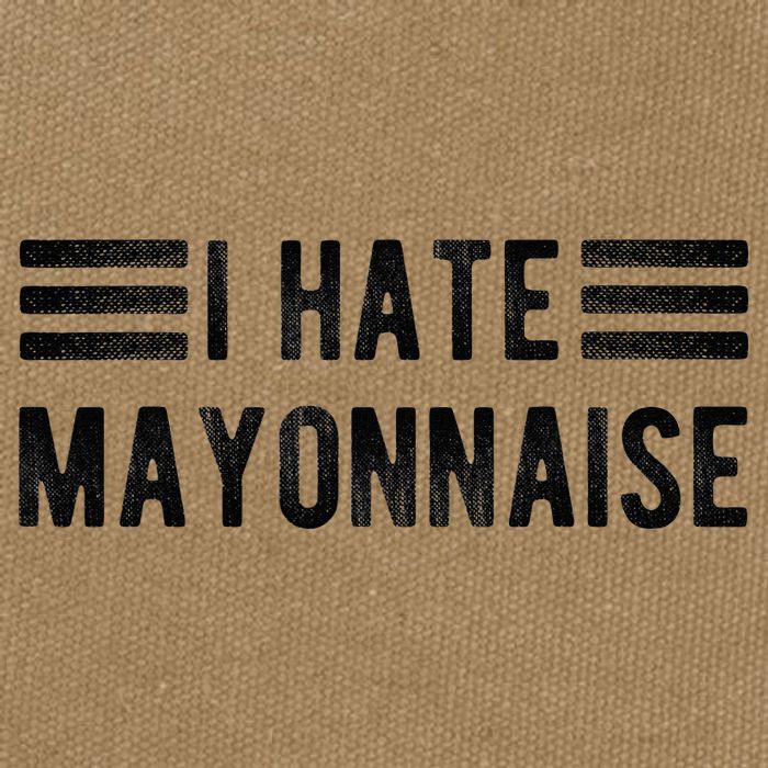 I Hate Mayonnaise Funny Mayonnaise Haters Cotton Canvas Backpack