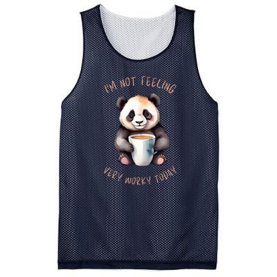 I Hate Mornings Panda Mesh Reversible Basketball Jersey Tank