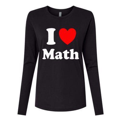 I Heart Math I Love Math Womens Cotton Relaxed Long Sleeve T-Shirt