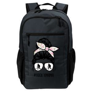 Ice Hockey Mama Messy Hair Bun Mom Player Life Mothers Day Meaningful Gift Daily Commute Backpack