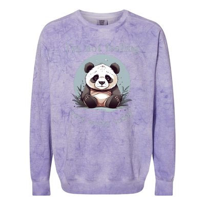 I Hate Mornings Panda Colorblast Crewneck Sweatshirt