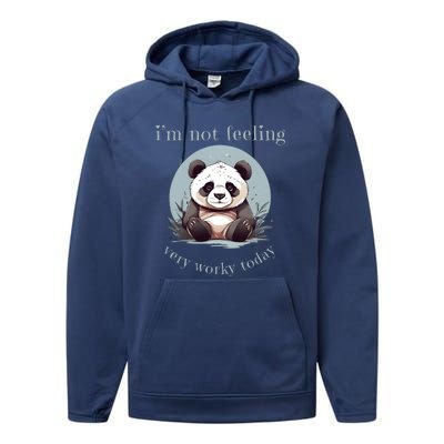 I Hate Mornings Panda Performance Fleece Hoodie