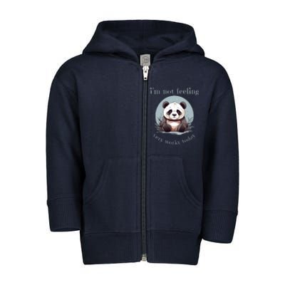 I Hate Mornings Panda Toddler Zip Fleece Hoodie