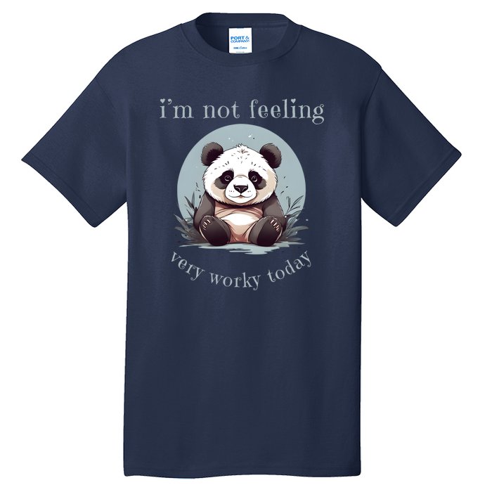 I Hate Mornings Panda Tall T-Shirt