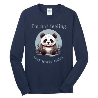 I Hate Mornings Panda Tall Long Sleeve T-Shirt