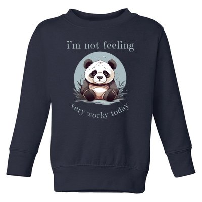 I Hate Mornings Panda Toddler Sweatshirt