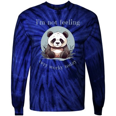 I Hate Mornings Panda Tie-Dye Long Sleeve Shirt