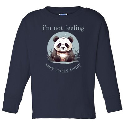 I Hate Mornings Panda Toddler Long Sleeve Shirt