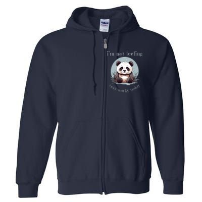 I Hate Mornings Panda Full Zip Hoodie