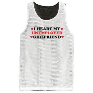 I Heart My Unemployed Girlfriend Mesh Reversible Basketball Jersey Tank